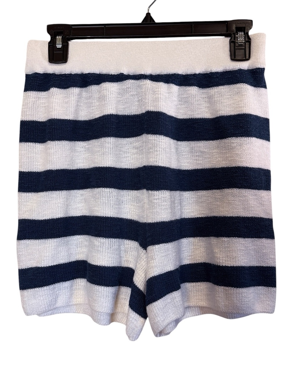Free People Beach Striped Knit Women’s Shorts - Navy & White Sz M